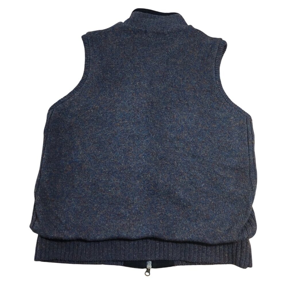 Pendleton Vest Mens M Shetland Wool Full Zip Fleece Lined Pockets Blue - Picture 2 of 13
